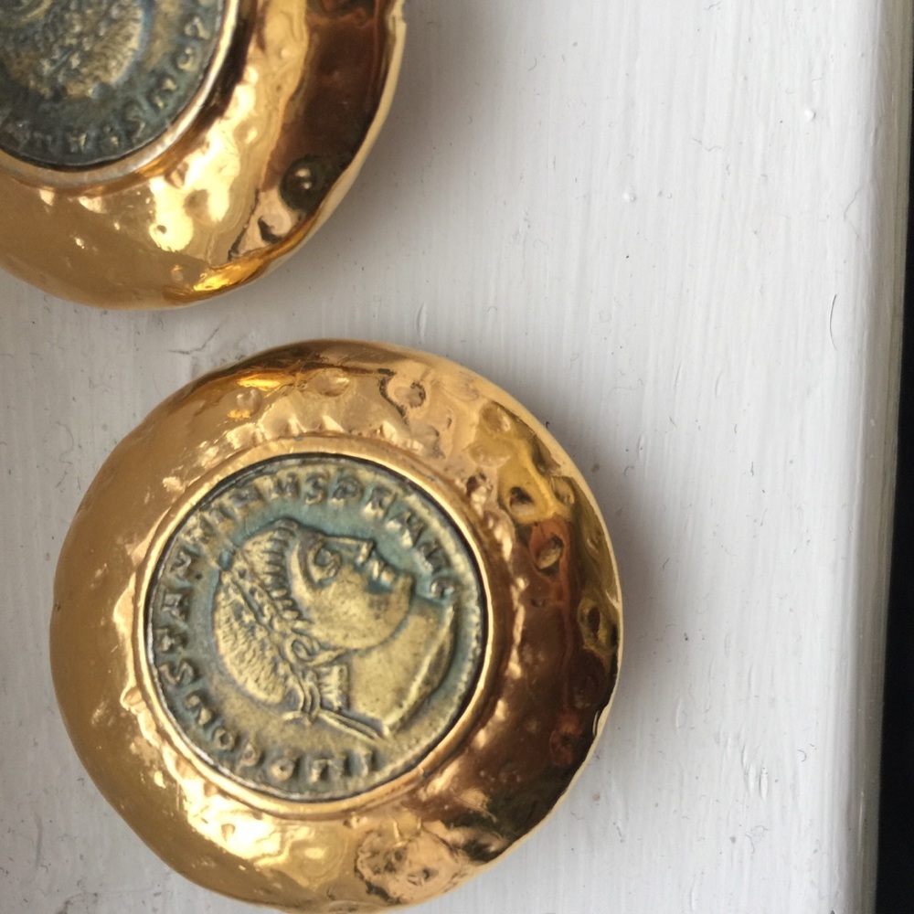 JEWELRY ▪️CINER vintage coin, earrings